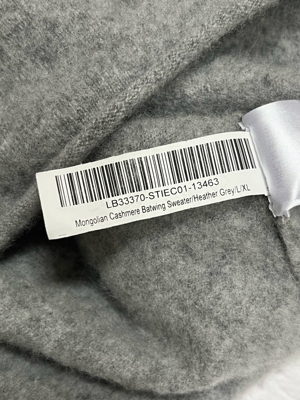Quince 100% Mongolian Cashmere Batwing Sweater Heather gray Slouchy Oversized L - Picture 6 of 7